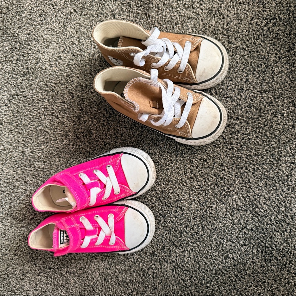 Converse Kids' Sneakers - Pink and Brown Bundle